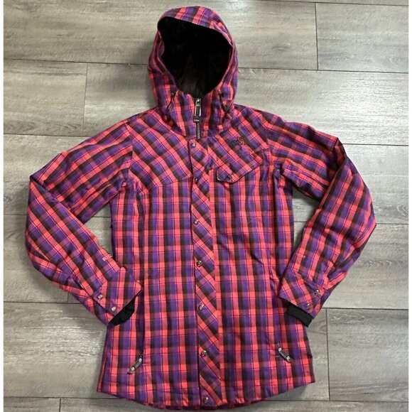 The North Face Jacket Size XS Cryptic Recco HyVent Plaid Ski Board Coat - Picture 1 of 10